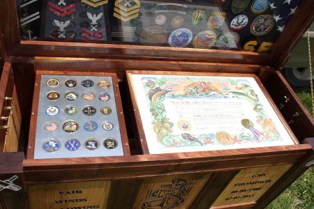 Display of Challenge Coins and Certificates