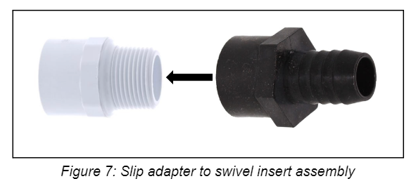 Slip Adapter to Swivel Insert Assembly