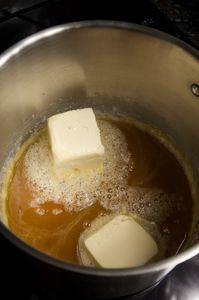 Caramel Sauce: Add Butter