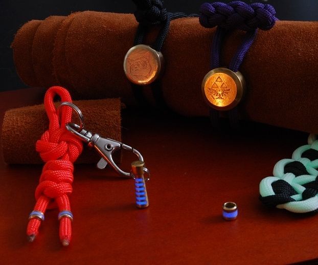 Easy Lathe Projects : Brass Glow in the Dark Paracord Ornaments