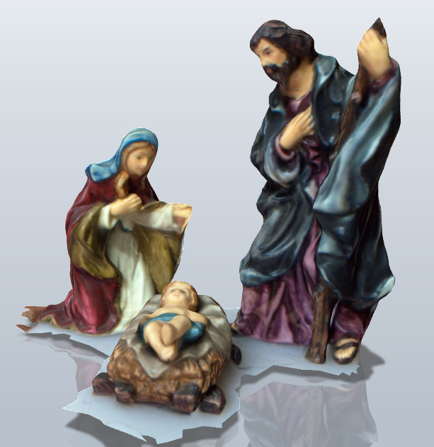 Cardboard Sliced Crib for Christmas :D