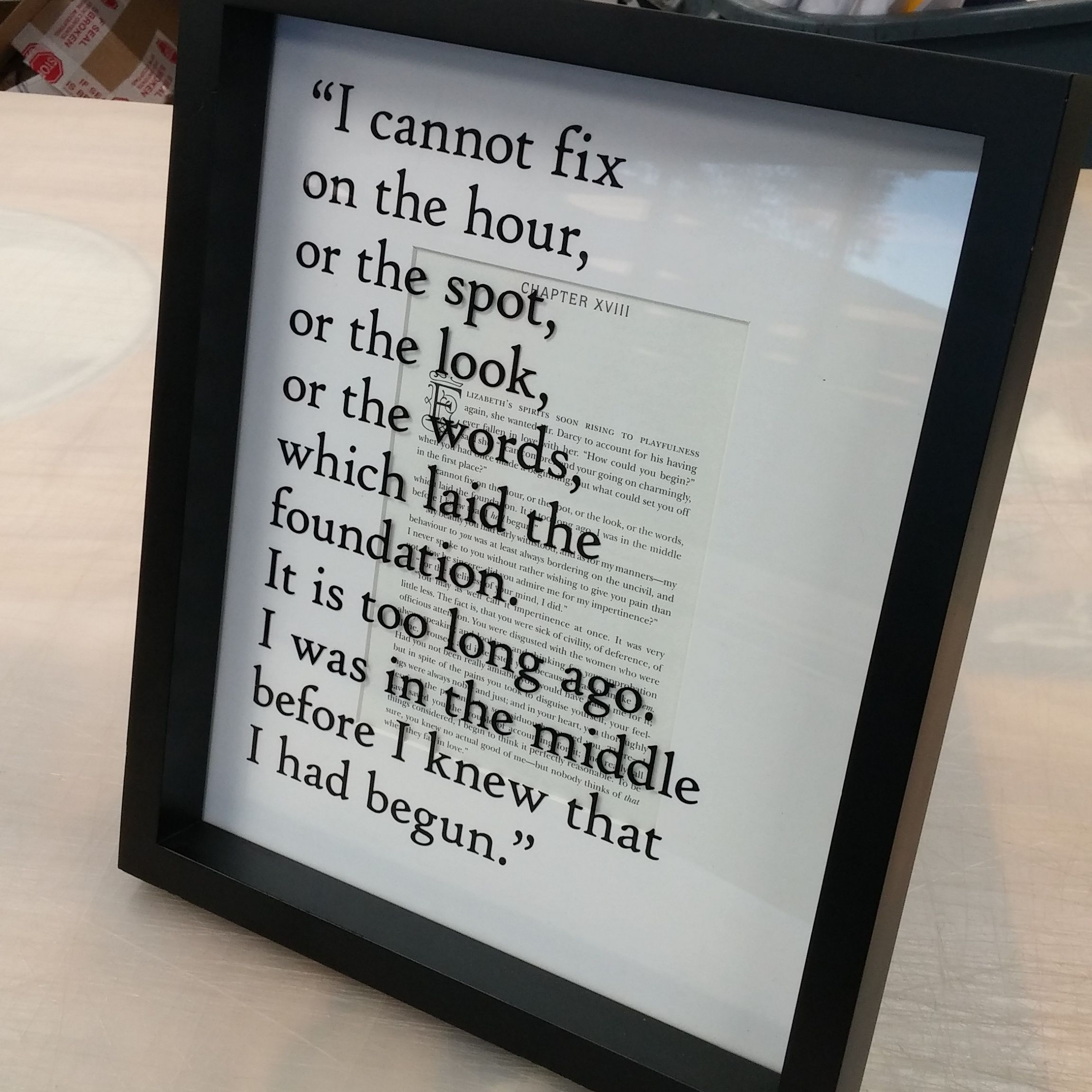 frame your favorite book quote with style!