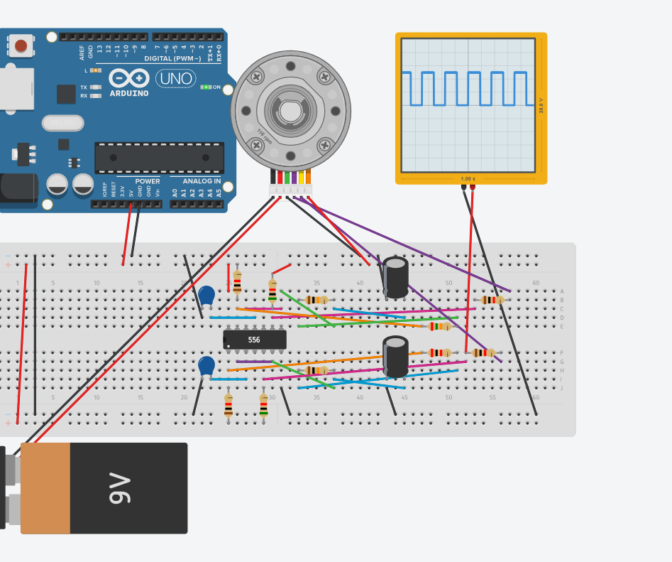 Using 556 Timer to Drive a Stepper Motor