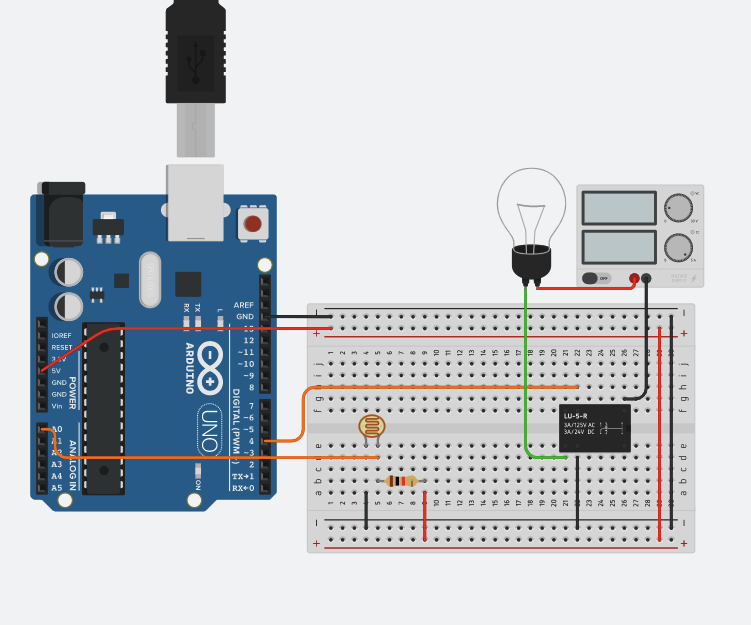Arduino Relay Activated Lamp
