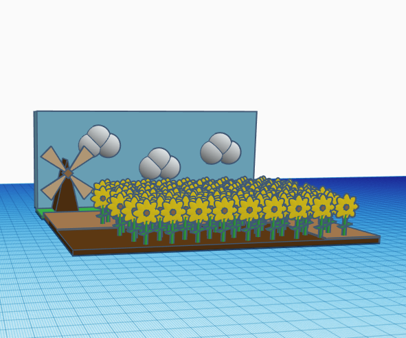 Sunflower Field TinkerCAD(Scene)