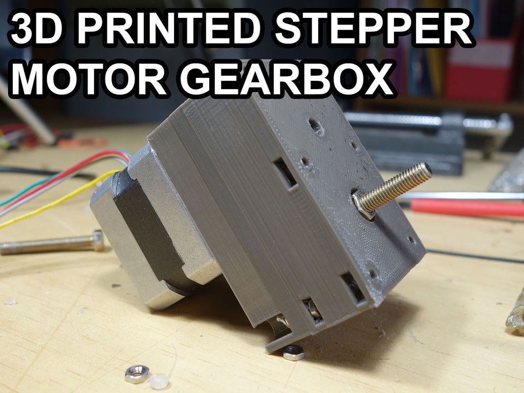 3D Printed 161 Nema 17 Gearbox 7 Steps