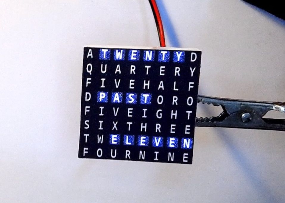 Tiny Word Clock - Instructables