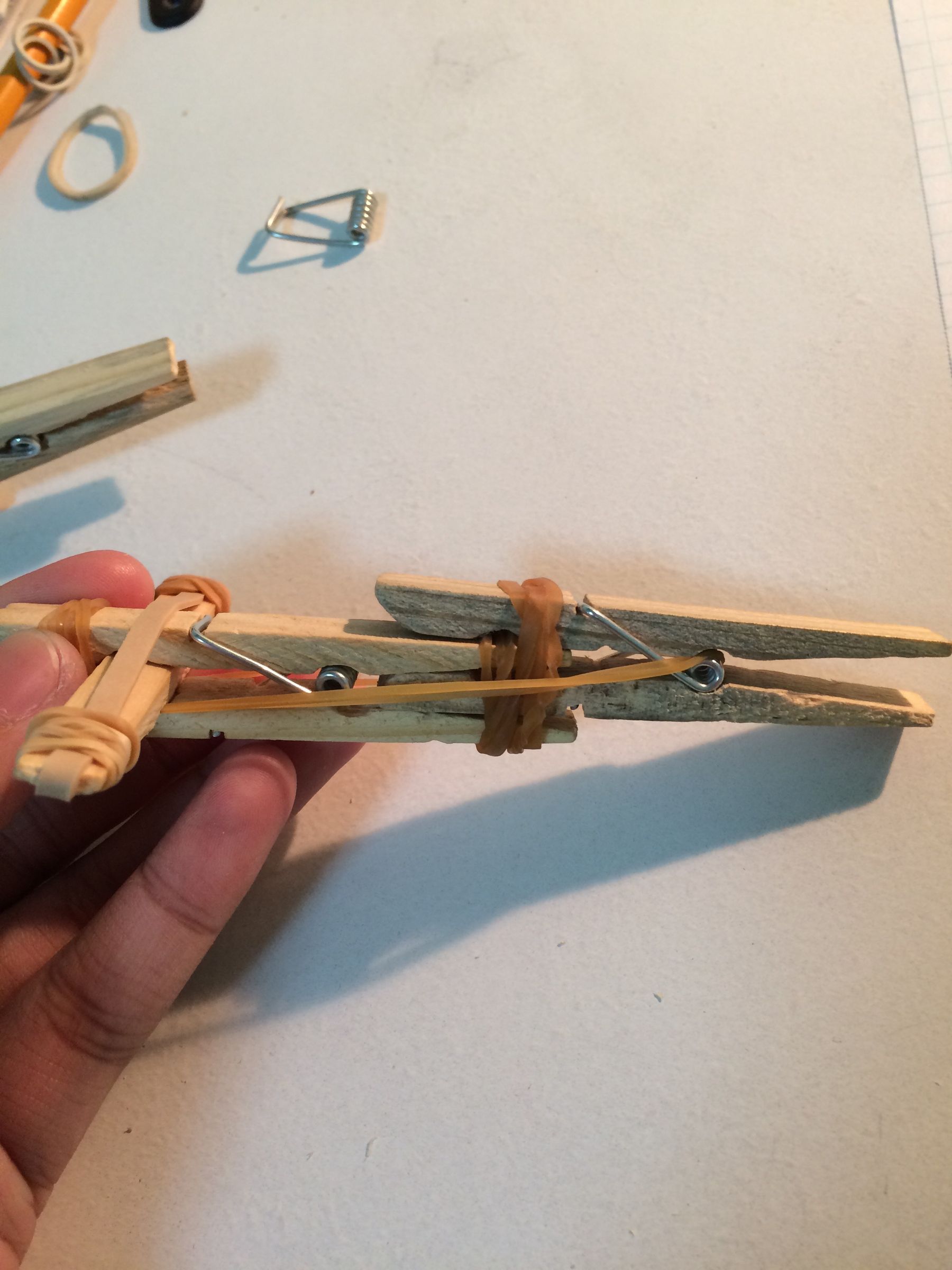 How to Make a Mini Clothespin Crossbow 7 Steps Instructables