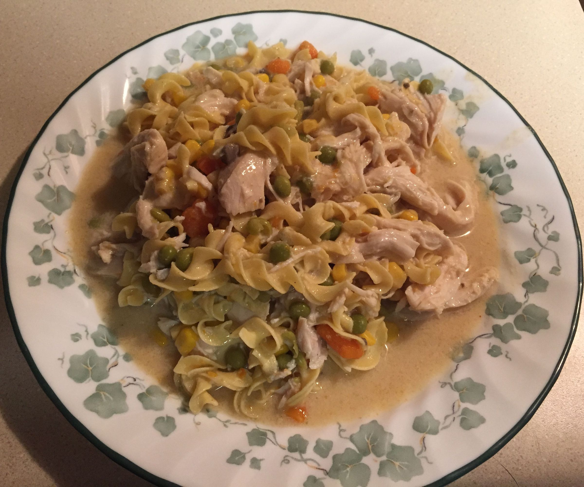 Creamy Chicken and Vegetables With Noodles
