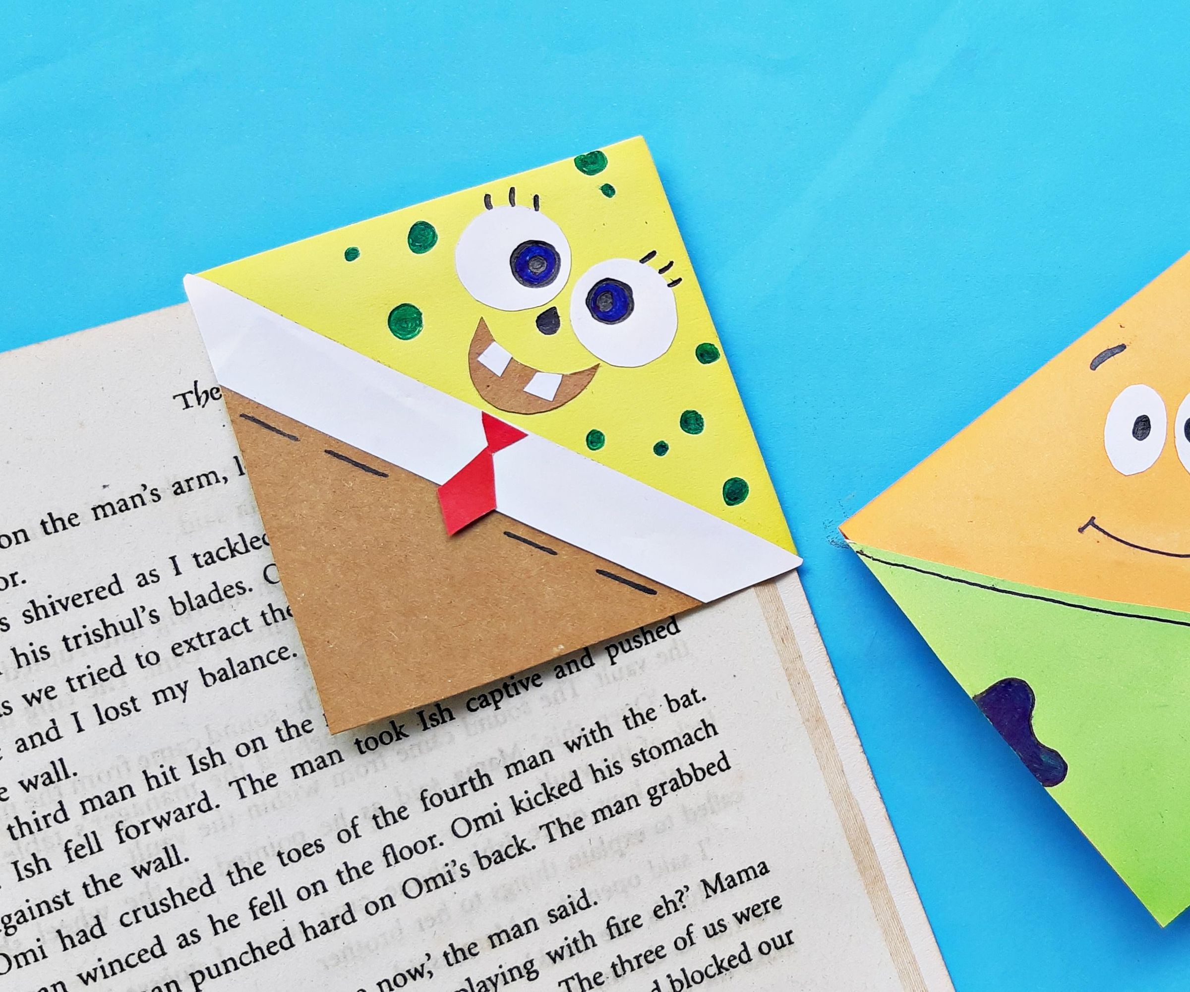 DIY Spongebob Corner Bookmark