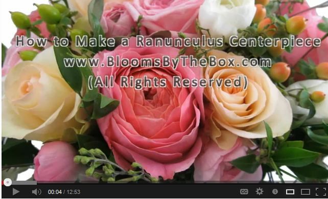 How- to Make a Ranunculus and Garden Rose Centerpiece