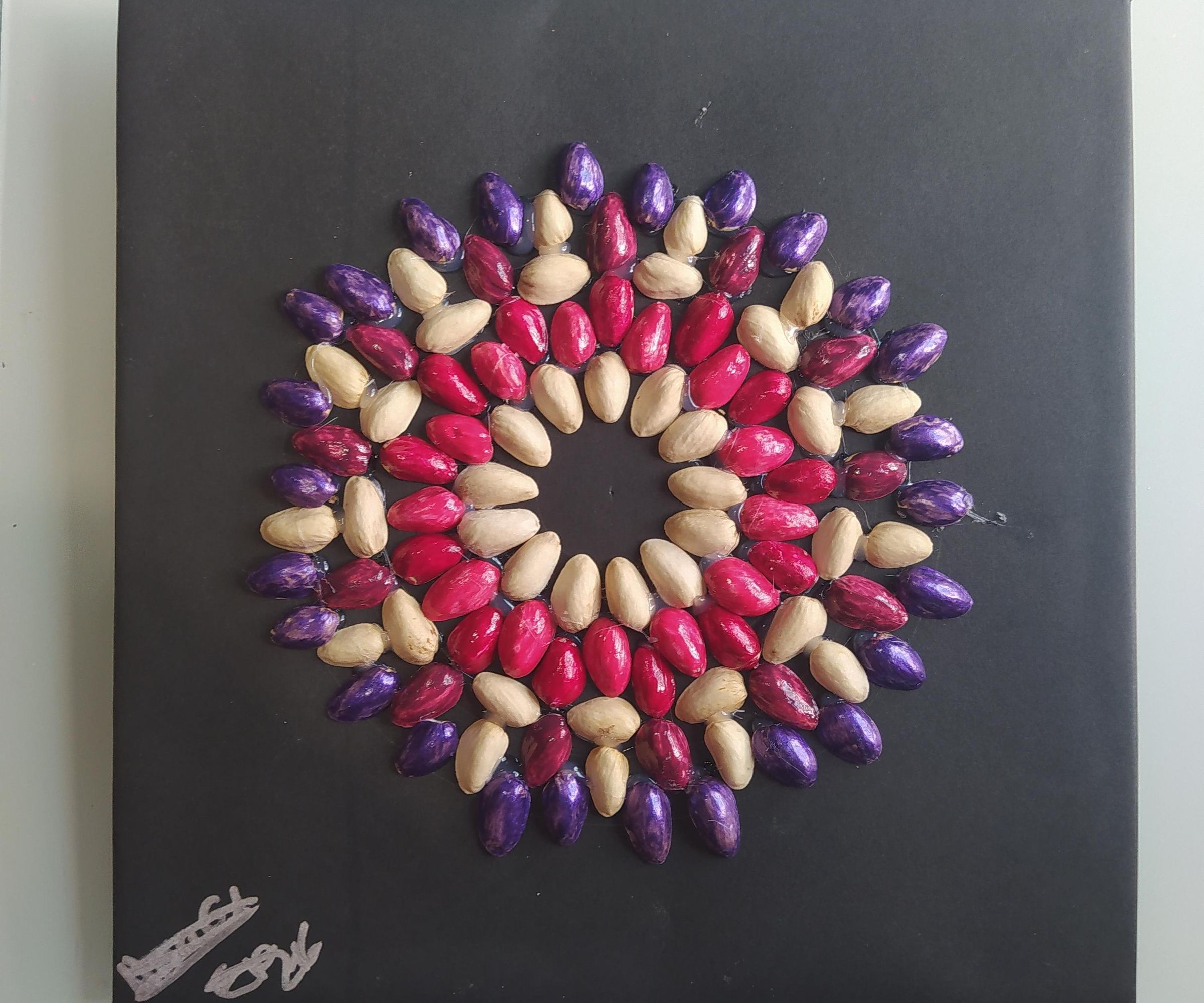 Mandala With Pistachio Shells