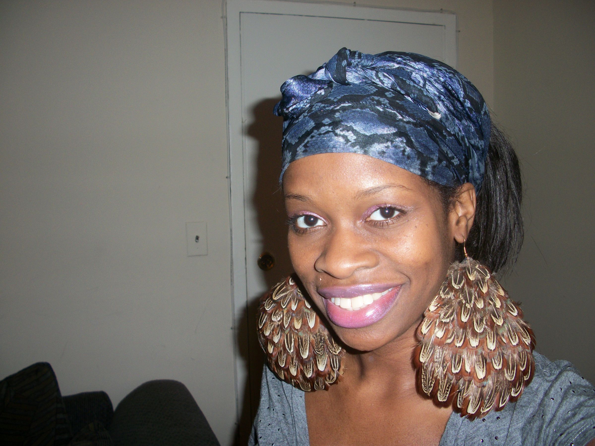 DIY Feather Pad Earrings