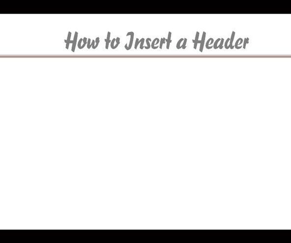 How to Insert and Manage a Header on a Microsoft Word Document