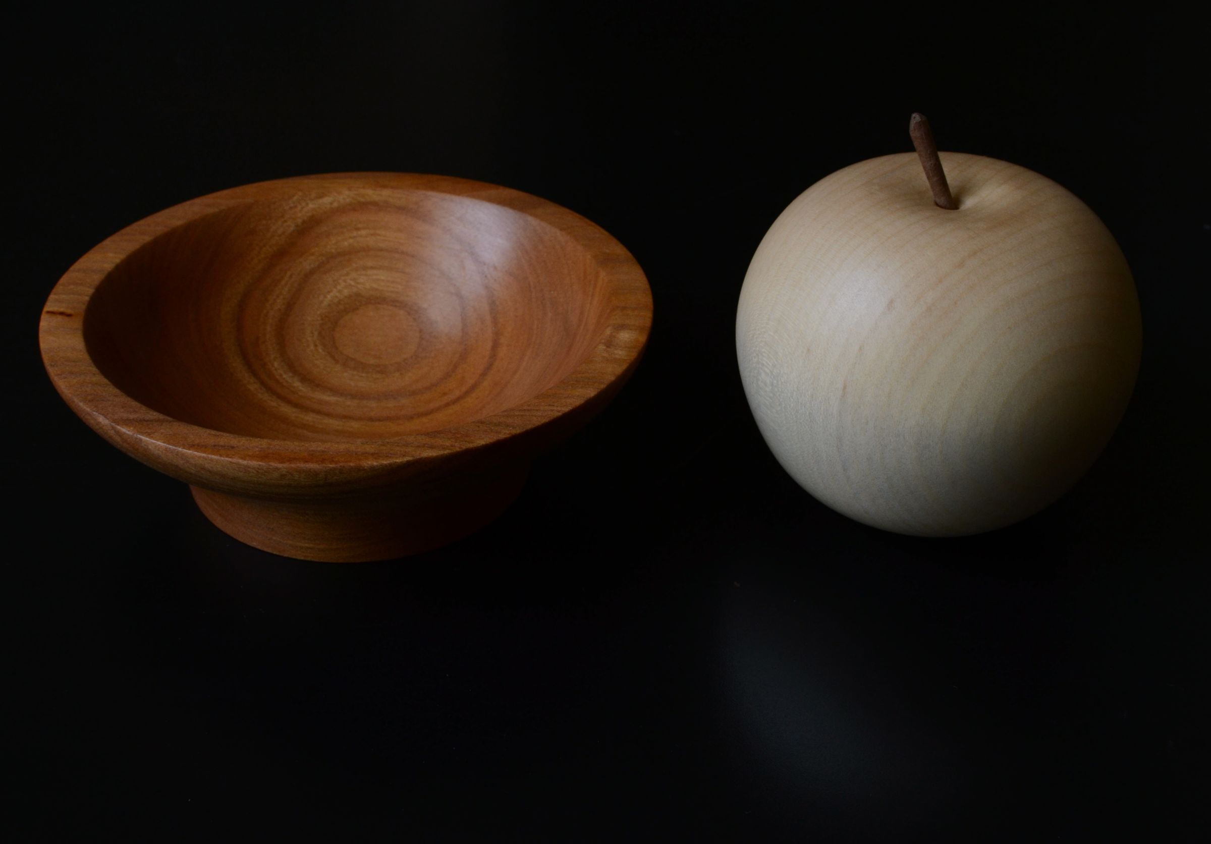 Turned Bowl and Apple