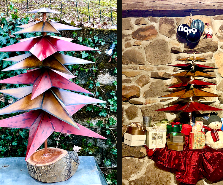 Kitty-proof Metal Star Christmas Tree