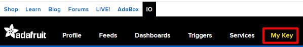 Setup an Account and Key at Adafruit.com