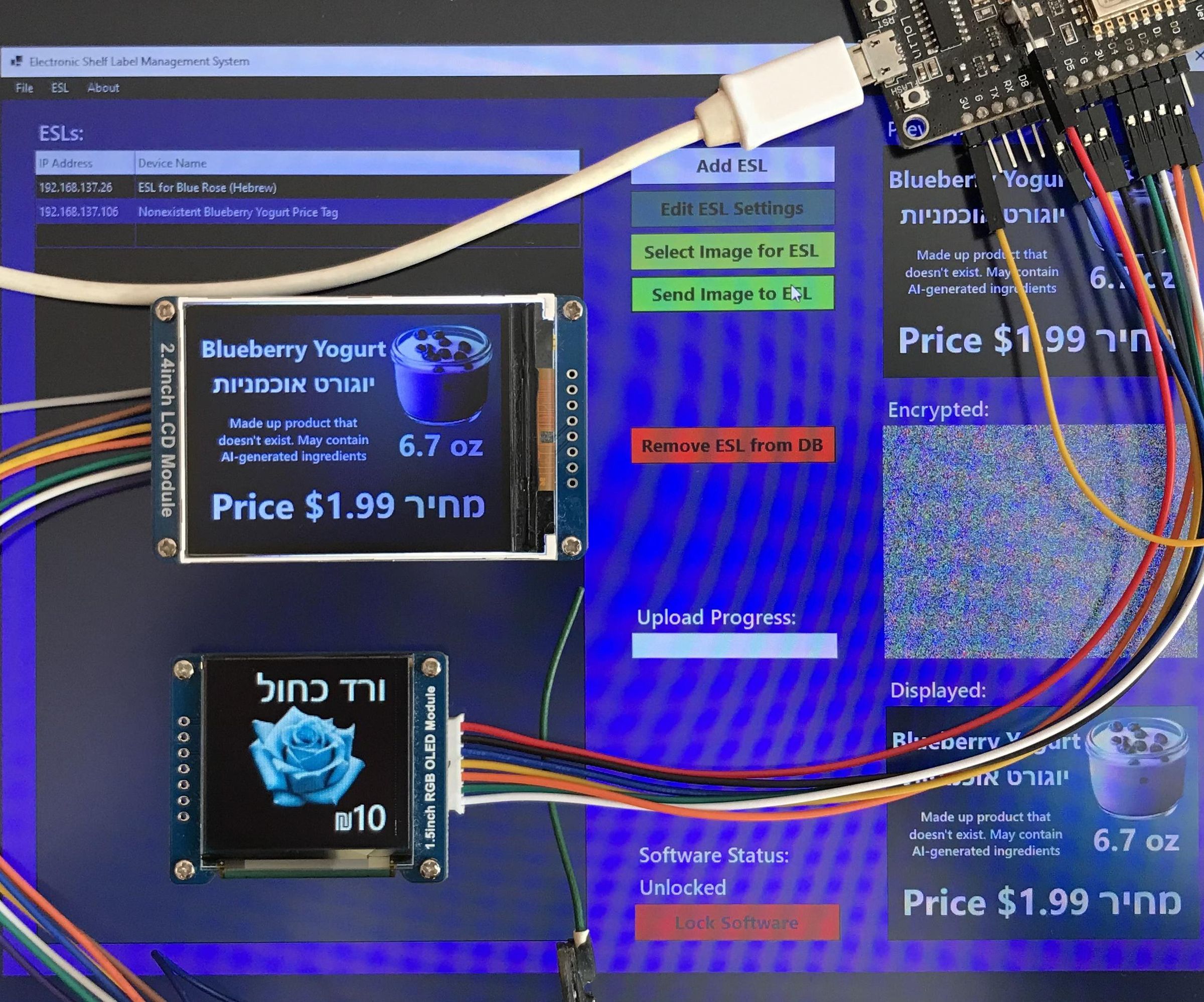 DIY Electronic Shelf Label Management System
