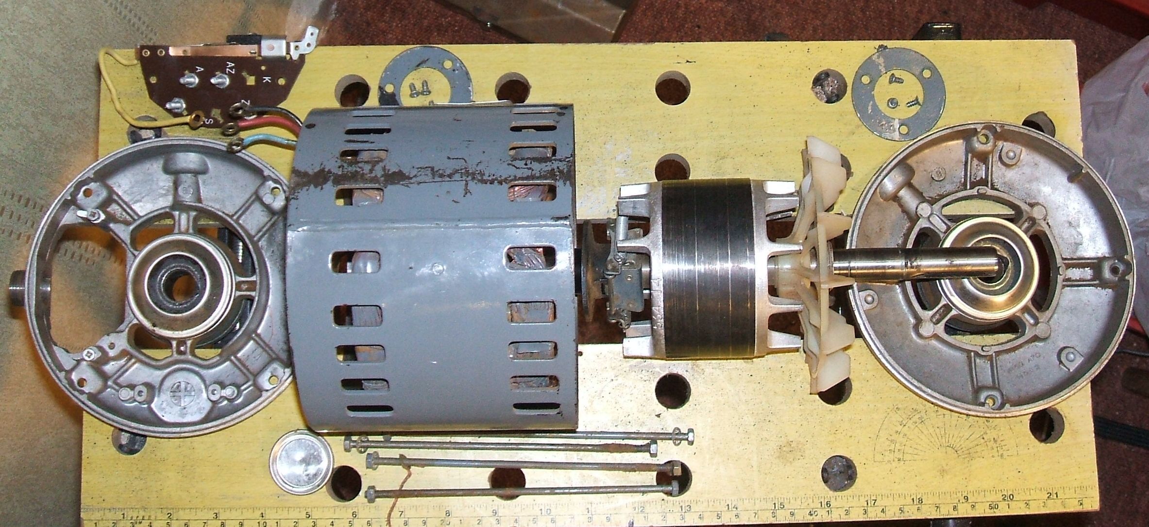Dismantling a Brook Crompton AC Motor (from a Myford Lathe)