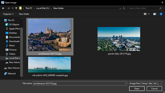 Load Image to Software