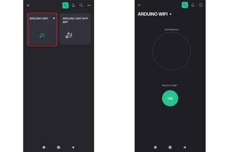 Customize Blynk App Widget for Moisture Monitoring and Pump Control