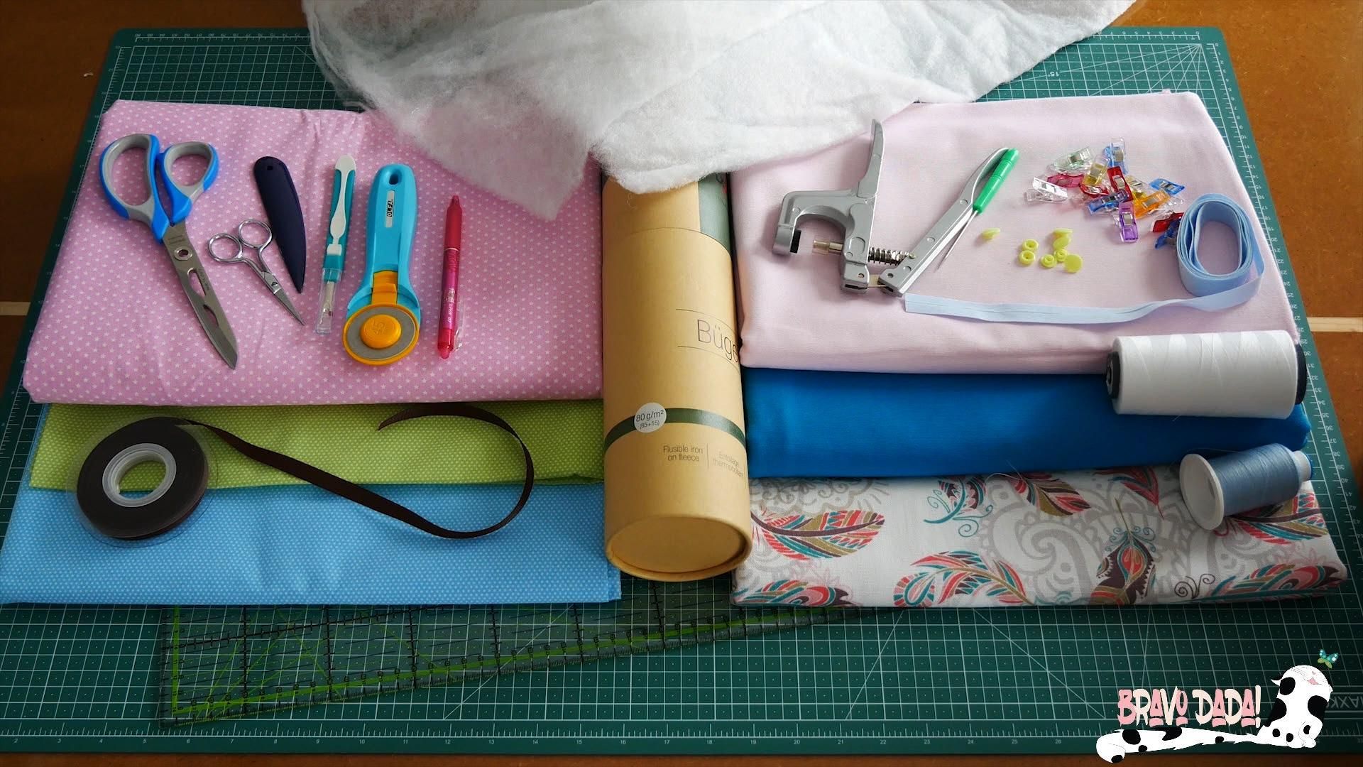 DIY How to Make a Quilted Sewing Machine Mat With Pockets and Thread