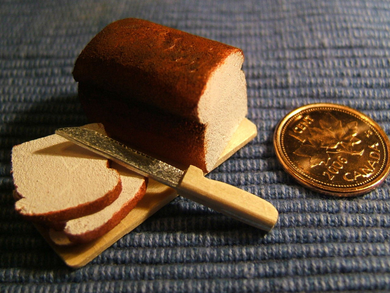 Bread and Knife With Penny