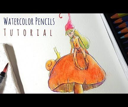 How to Draw Autumnal Fairy - Watercolor Pencils Tutorial