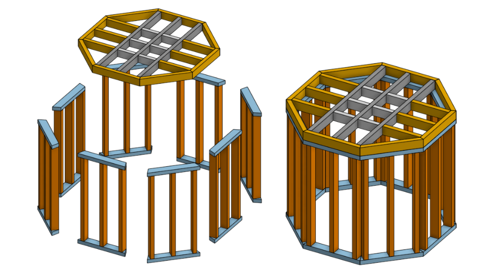 Pillar Assembly: Uses Parts a and B