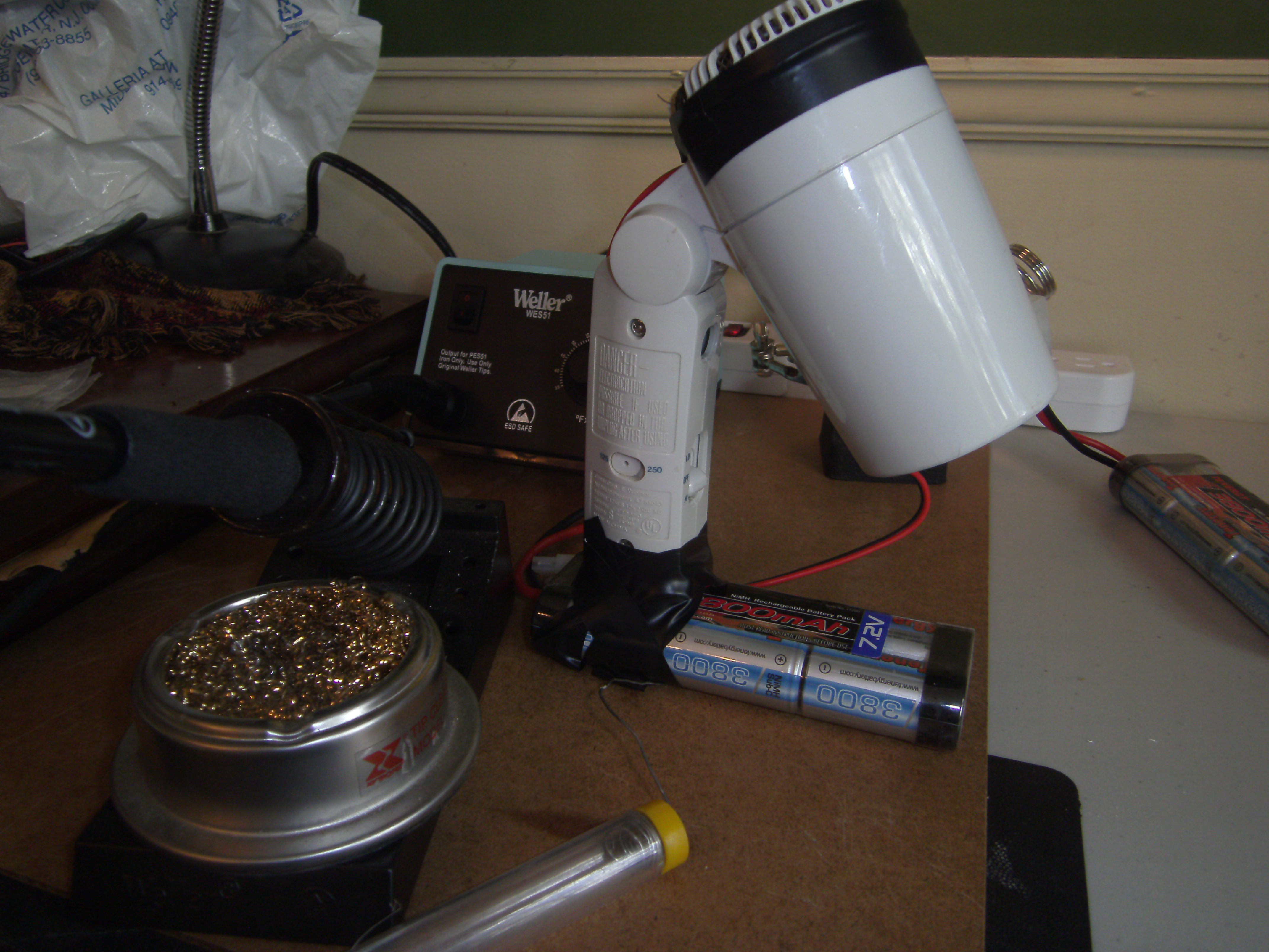 Solder Fume Extractor From Old Hair Dryer