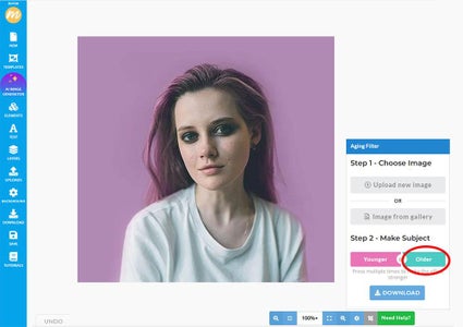 Generate the Aging Face Image With AI