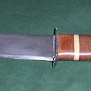 Creating a bush knife with layered wood handle