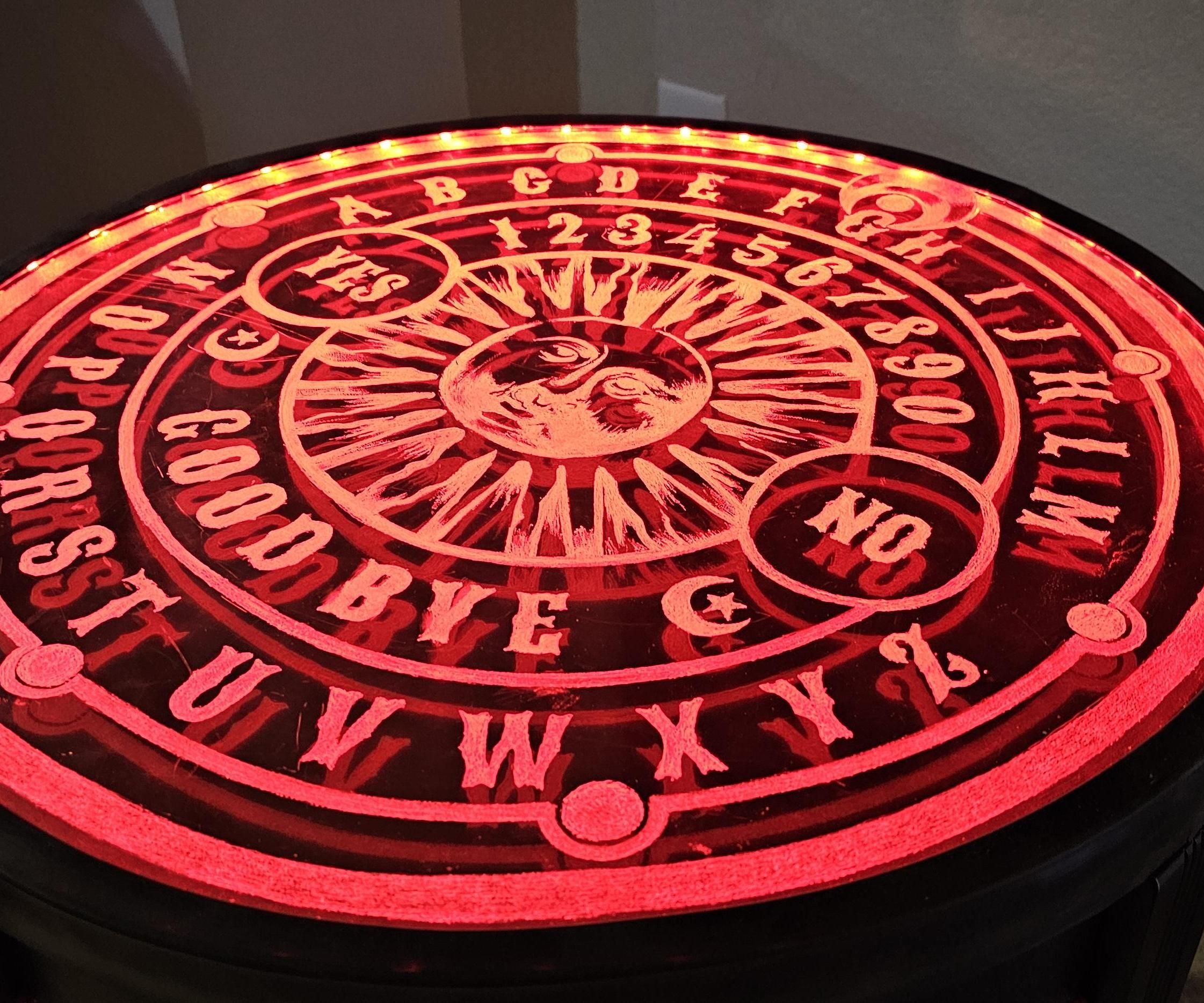 Lighted Ouija Board Table