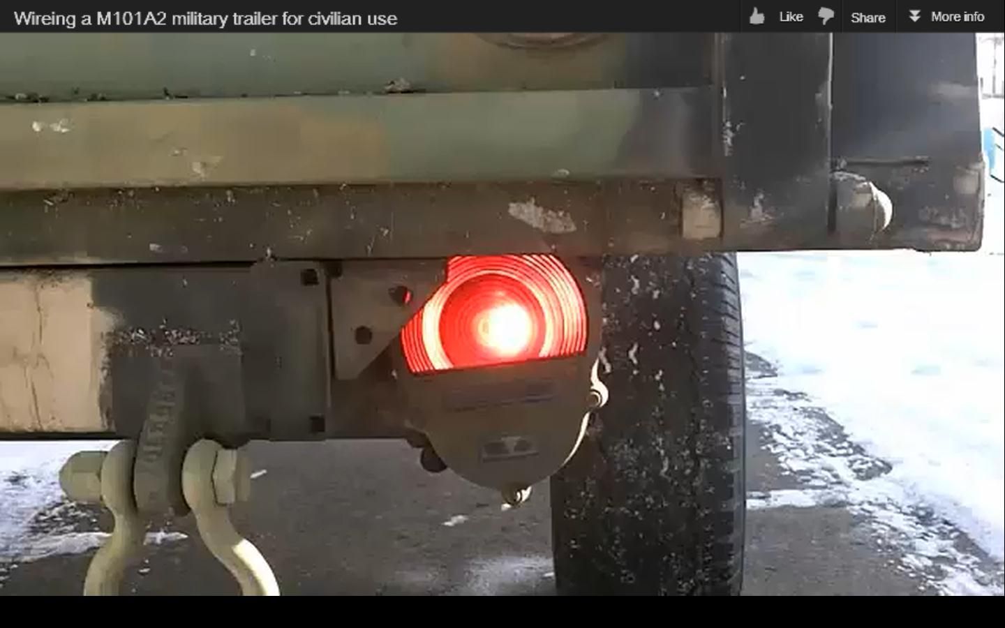 Wireing a M101A2 Military Trailer for Civilian Use