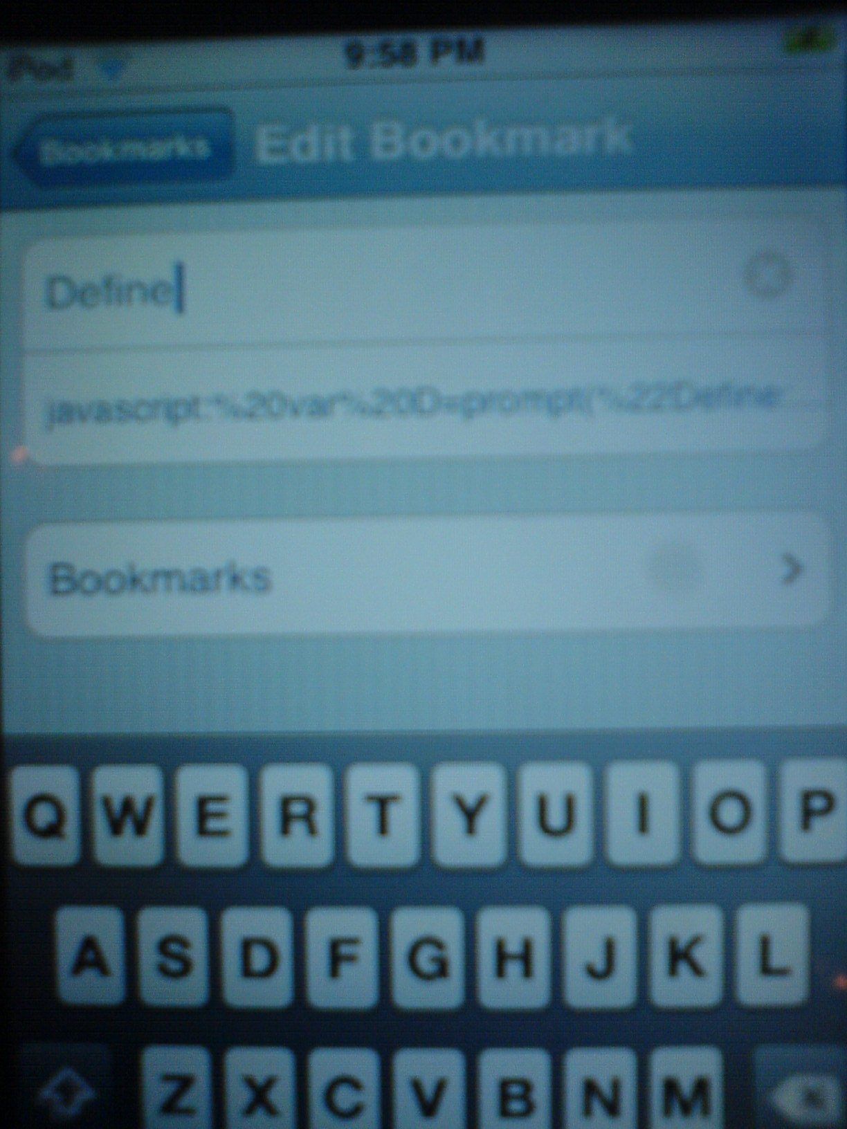 Javascript Bookmarks, for Iphones/Ipod Touches