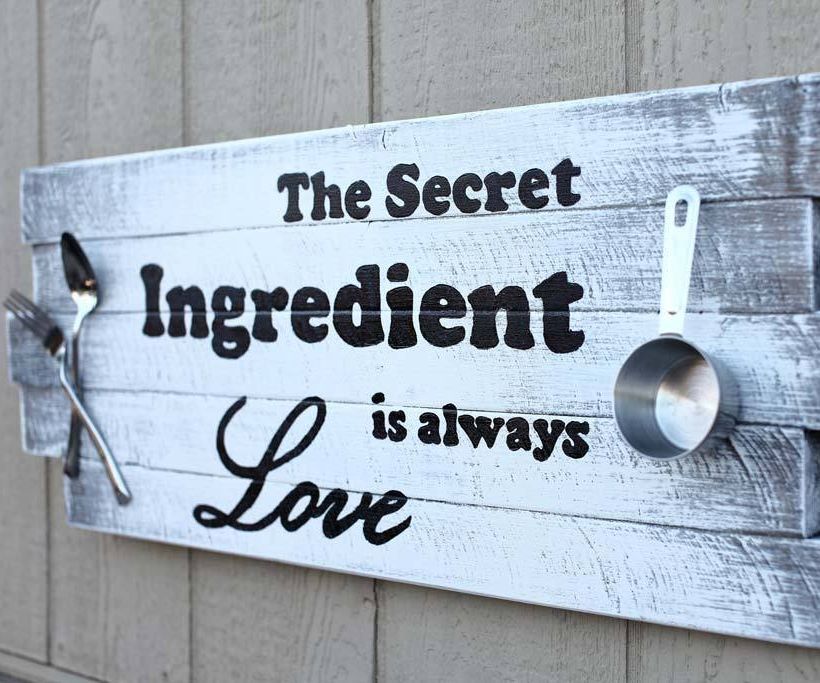 Wooden Kitchen Sign