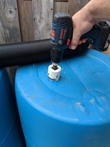 Preparing for Downspout Connection