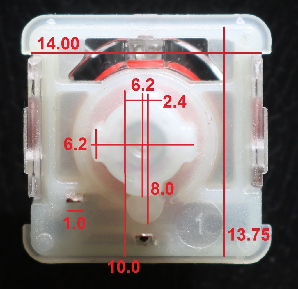 Cherry MX Low Profile Size