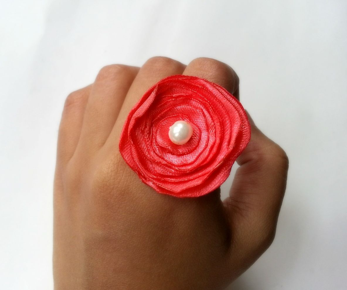 DIY Fabric Flower Ring
