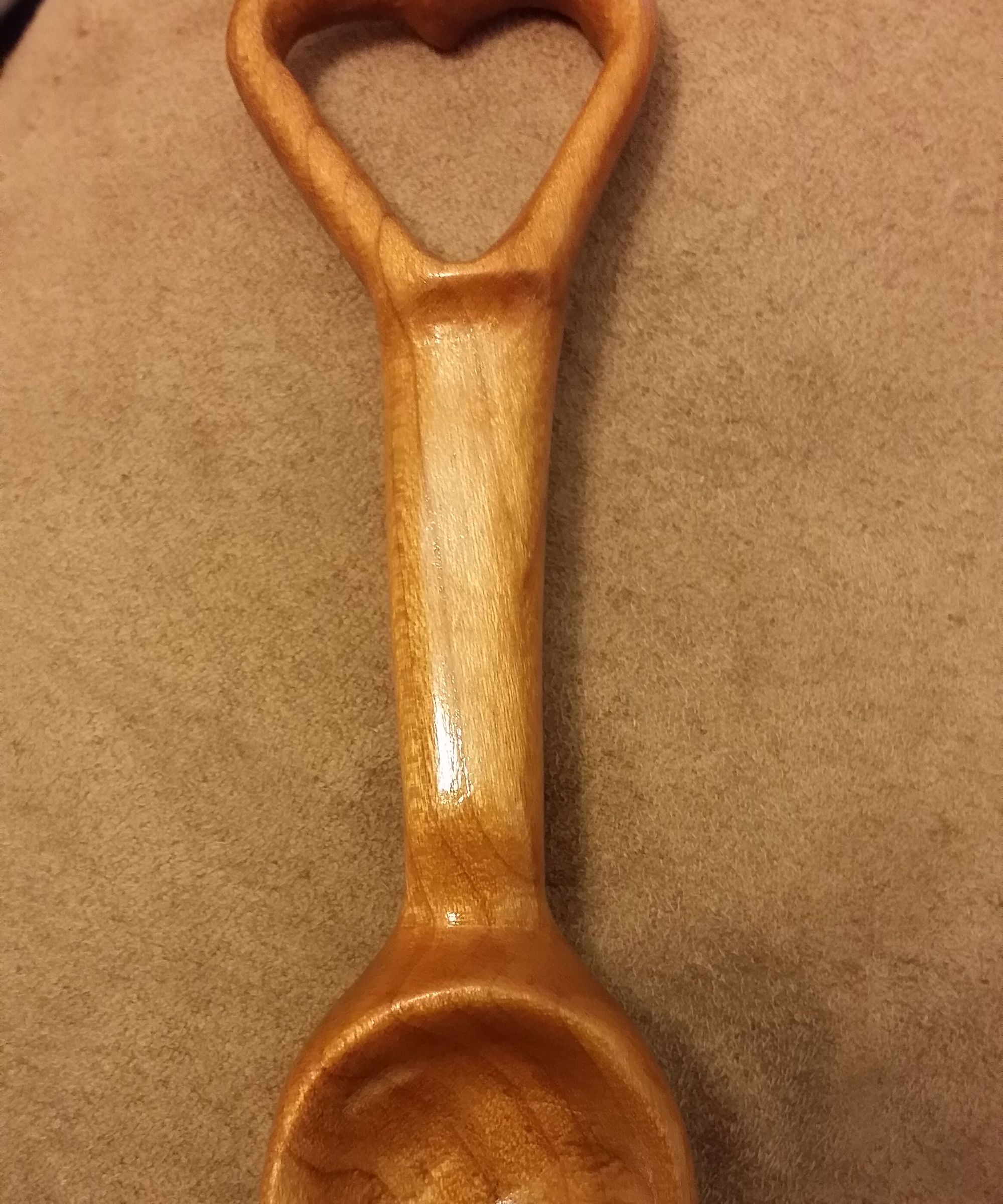 Handcarved Love Spoon "I Made it at TechShop"