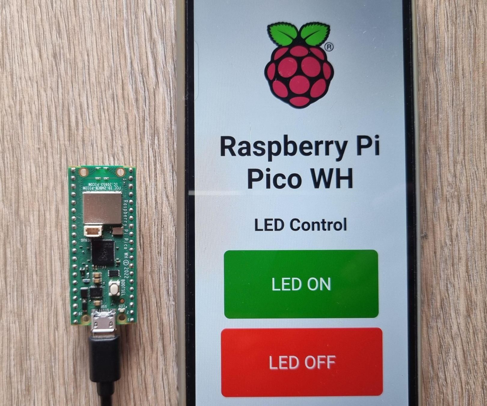 Control the Raspberry Pi Pico WH Onboard LED From Your Smartphone Using ...