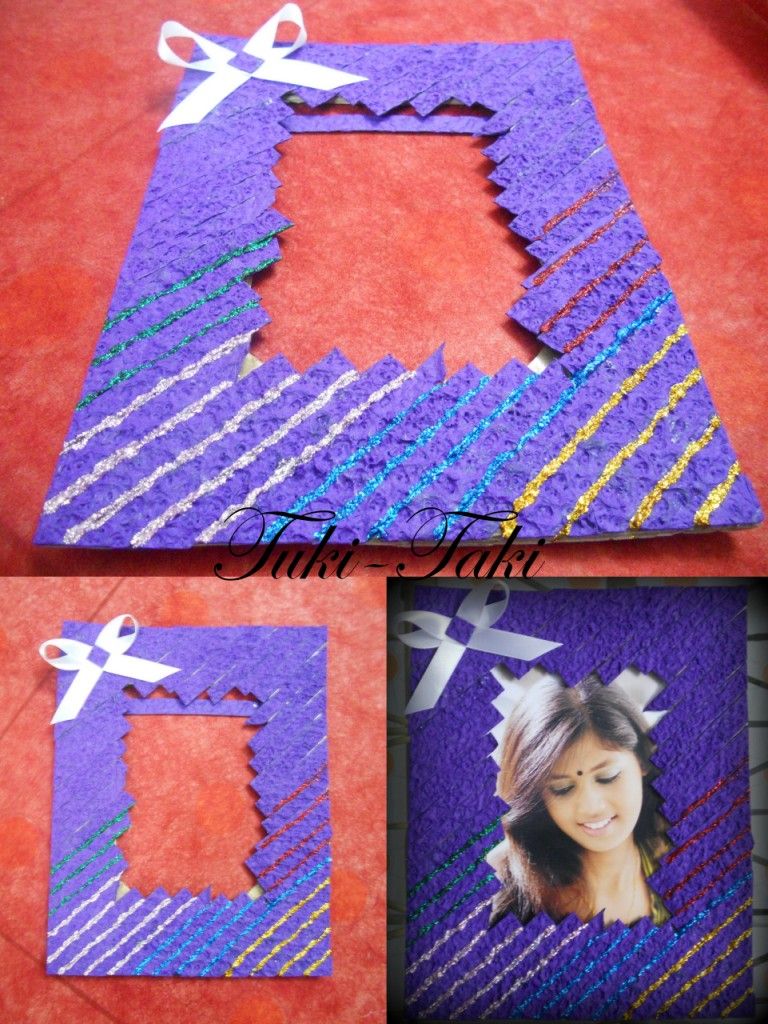 Purple Photo Frame(easy to make)