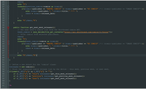 Developing the New Comics Releases Web Application in PHP to Obtain the Weekly Comics Release Lists