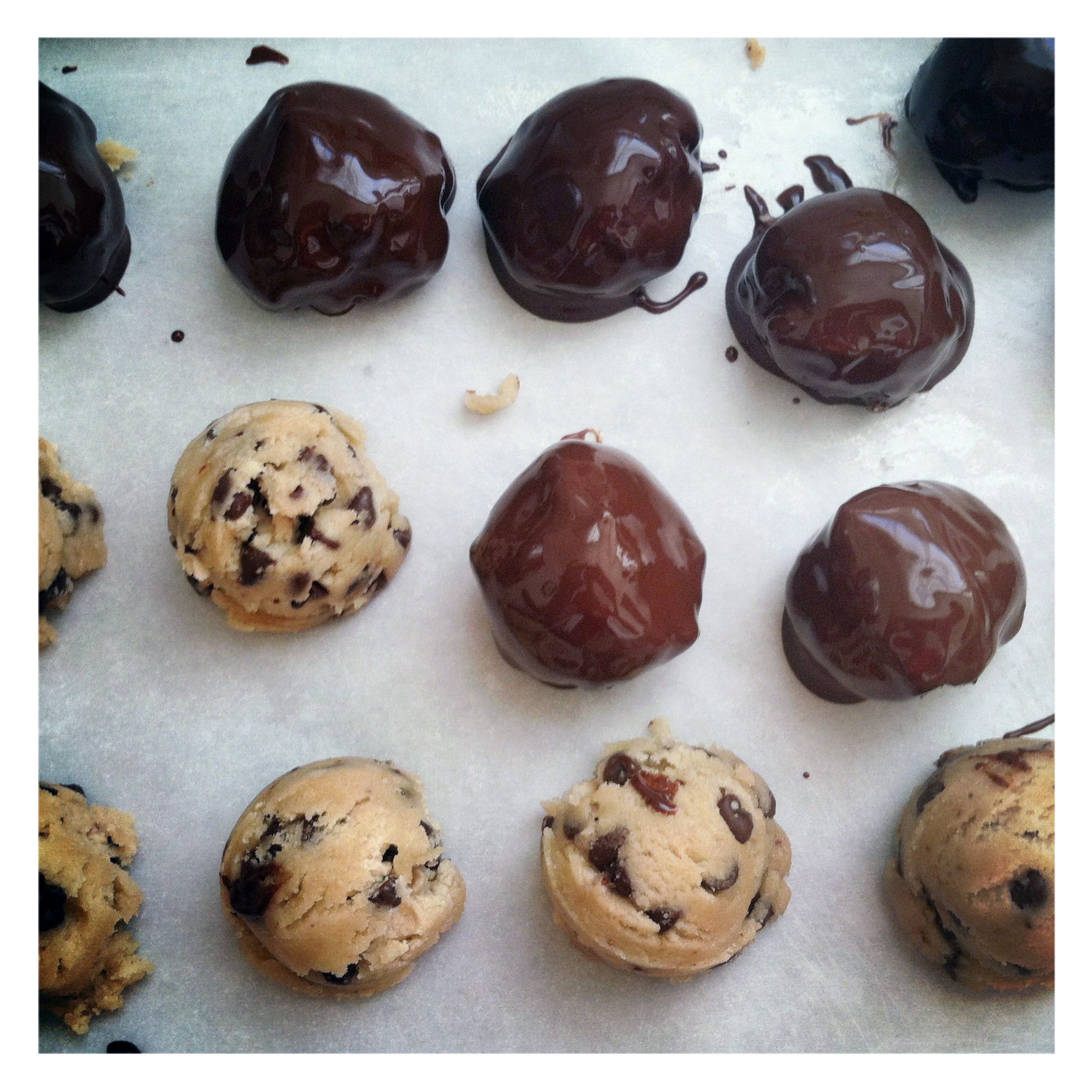 Chocolate Chip Cookie Dough Truffles