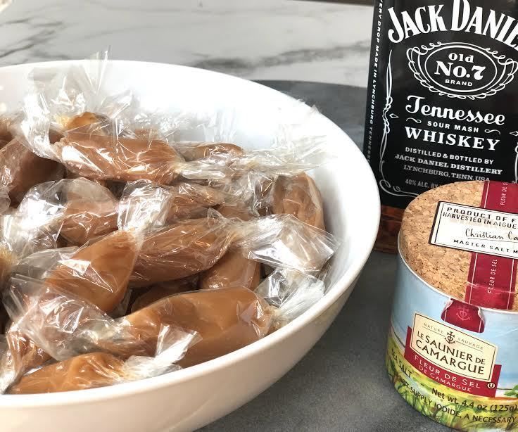 Creamy Bourbon Caramels With Sea Salt