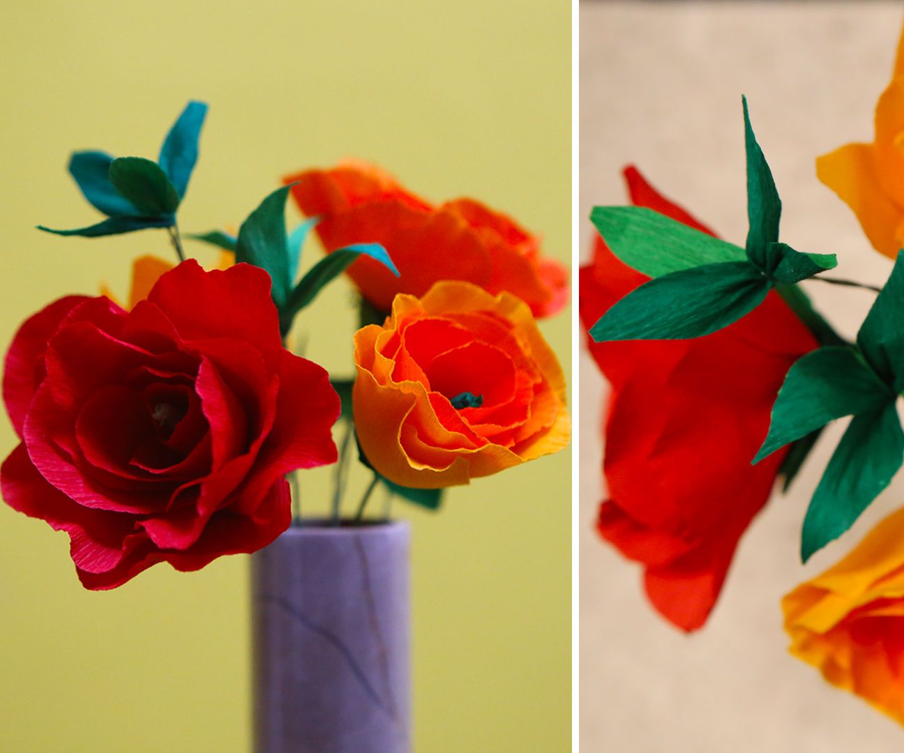 DIY Crafts : How to Make Crepe Paper Rose Flower 