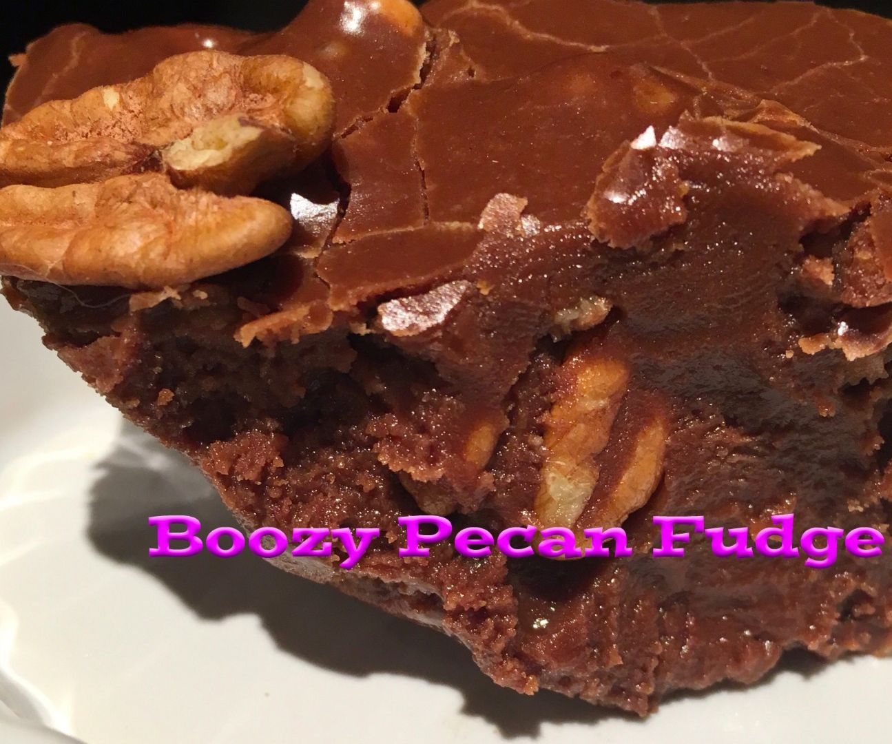 Boozy Pecan Fudge