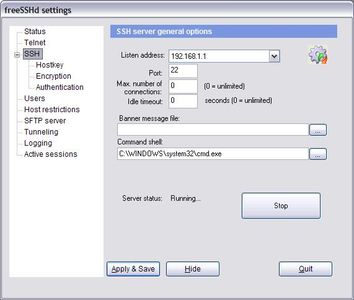 Install FreeSSH Server