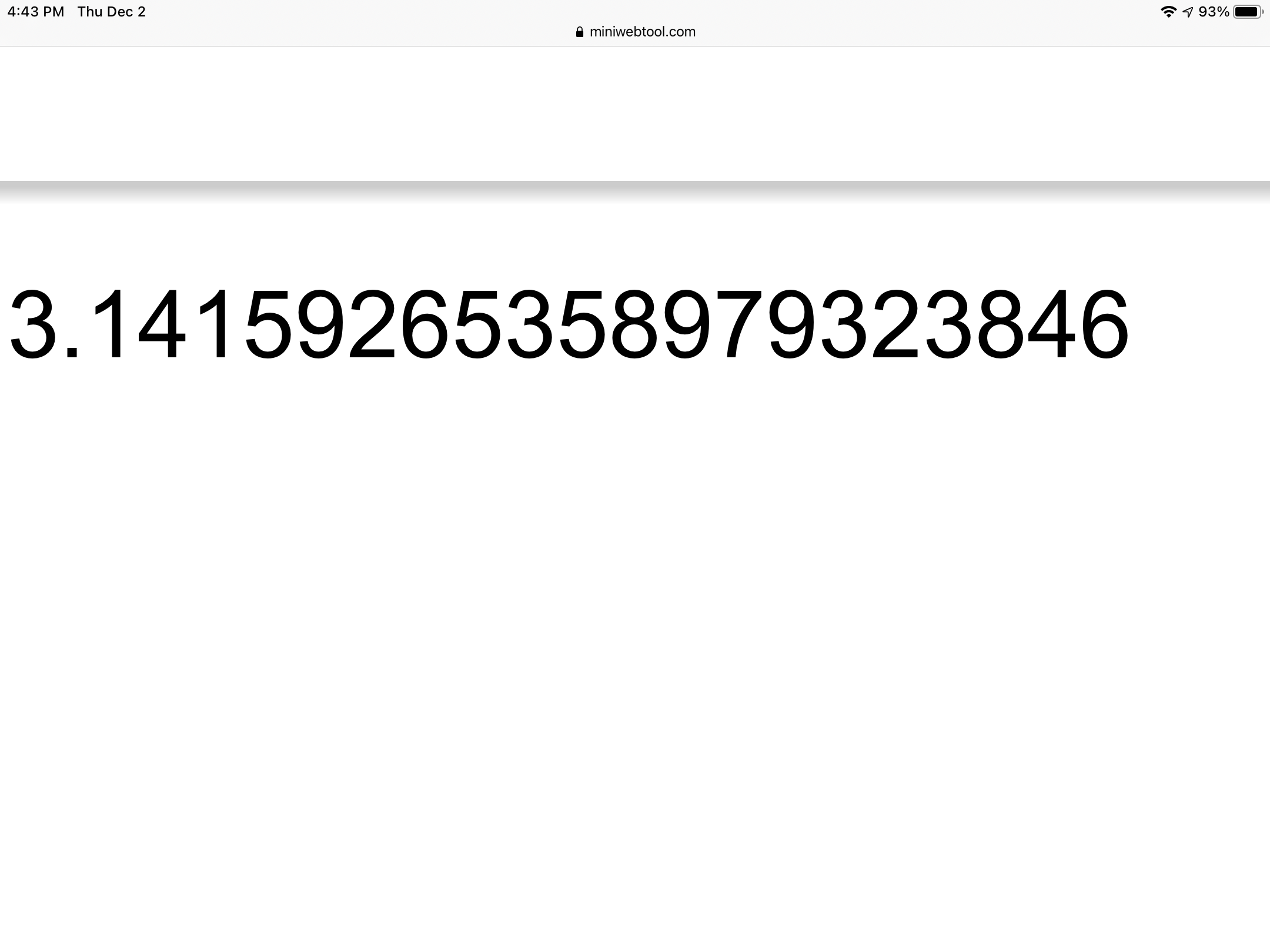 The First Twenty Digits of Pi
