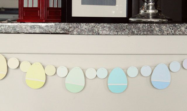Paint Chip Easter Egg Party Garland